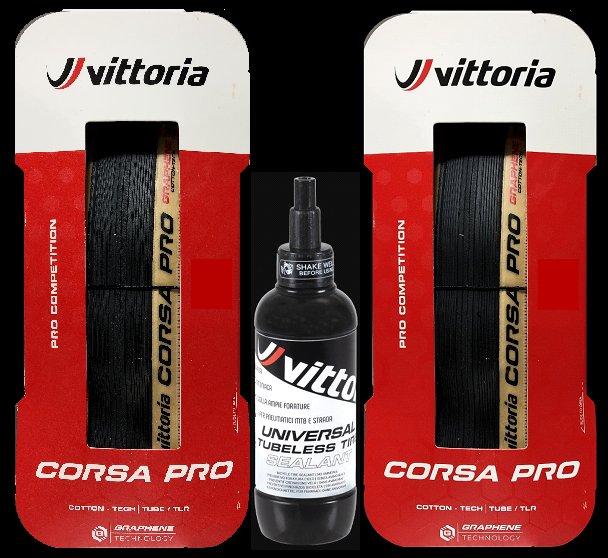 Vittoria Corsa Pro TLR tubeless ready clincher with free sealant